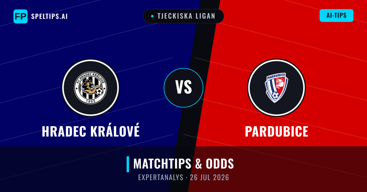 Hradec Králové vs Pardubice — matchtips och förhandstitt