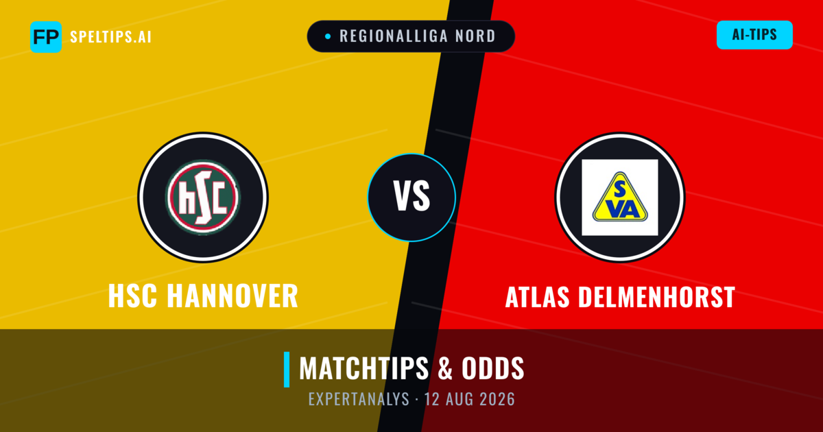 HSC Hannover vs Atlas Delmenhorst — matchtips och förhandstitt