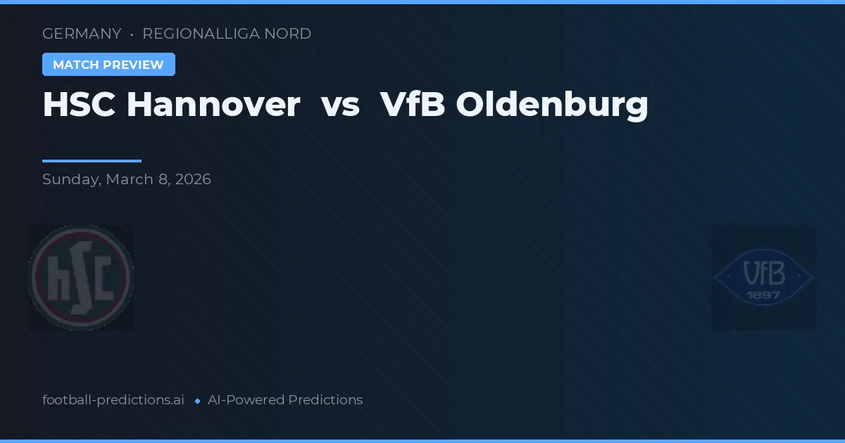 HSC Hannover vs VfB Oldenburg — matchtips och förhandstitt