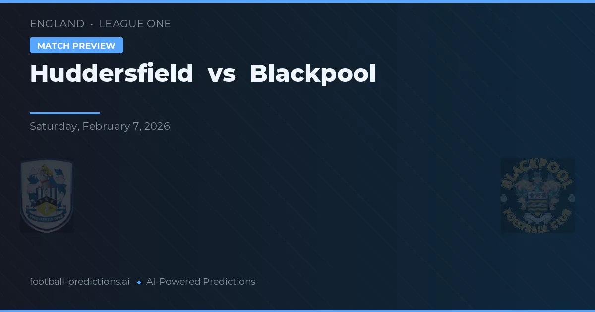 Huddersfield vs Blackpool — matchtips och förhandstitt