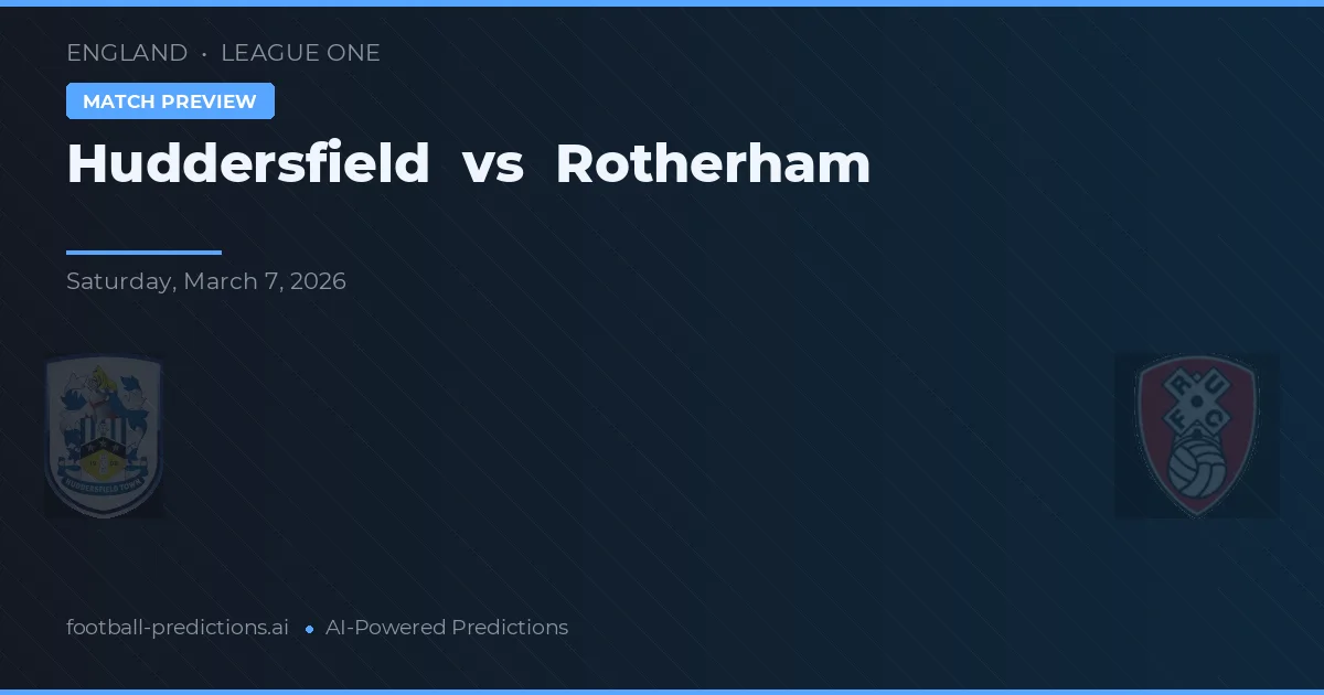 Huddersfield vs Rotherham — matchtips och förhandstitt