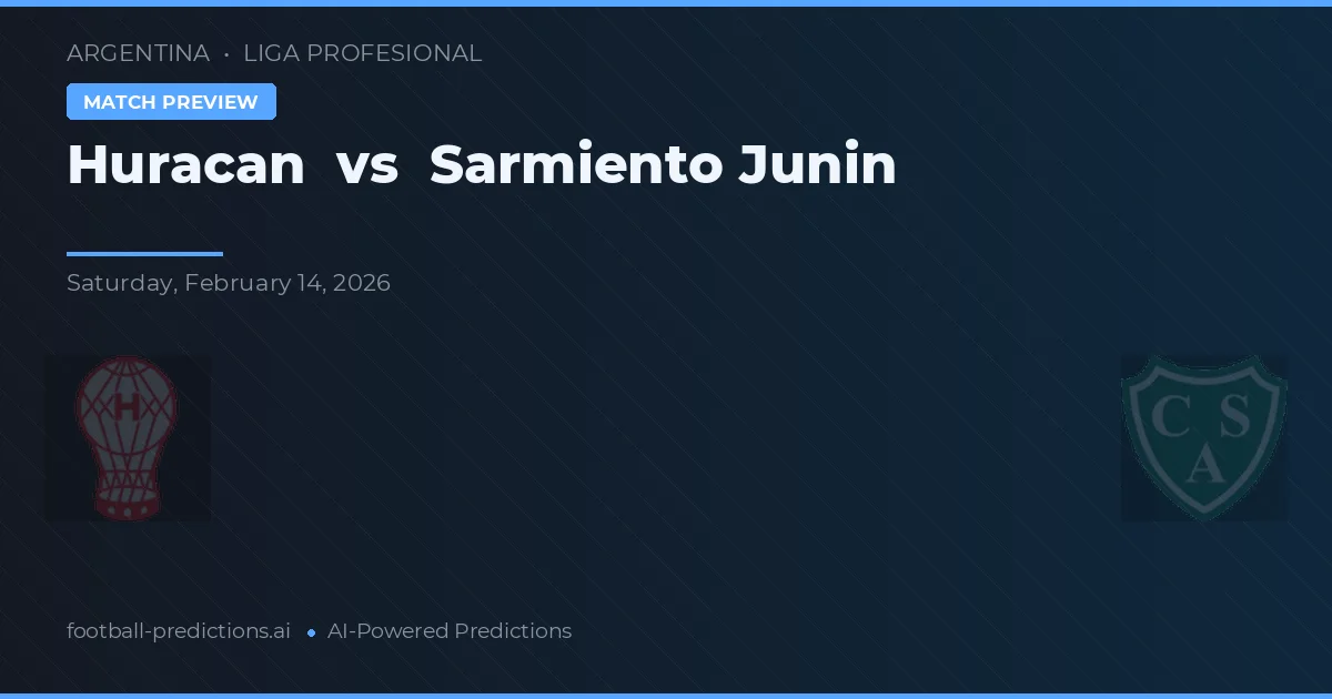 Huracán vs Sarmiento Junín — matchtips och förhandstitt