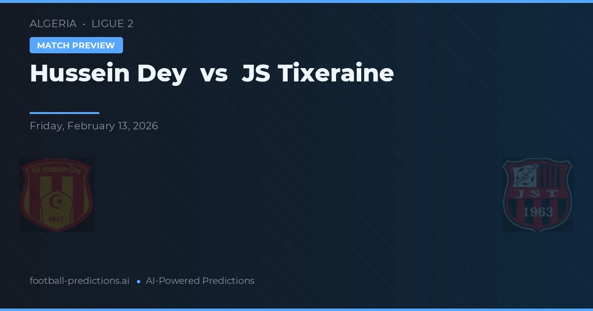 Hussein Dey vs JS Tixeraine — matchtips och förhandstitt