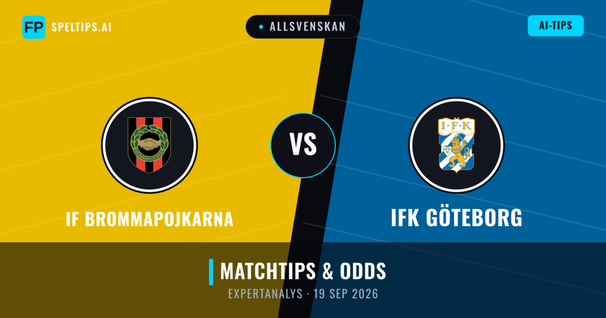 IF Brommapojkarna vs IFK Göteborg — matchtips och förhandstitt