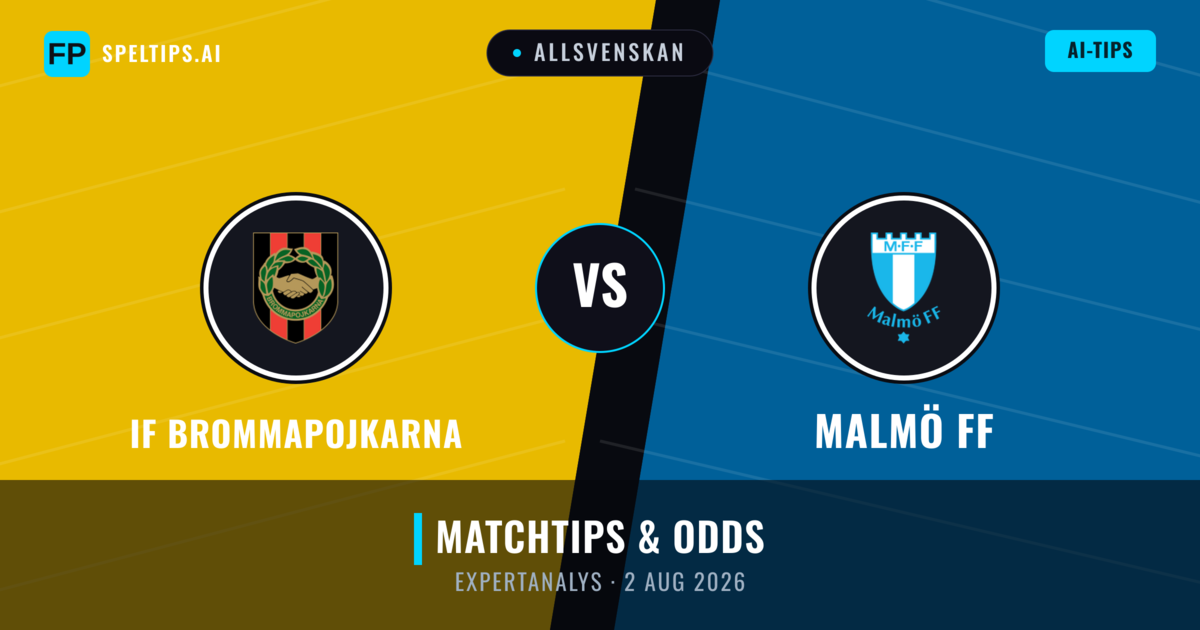 IF Brommapojkarna vs Malmö FF — matchtips och förhandstitt