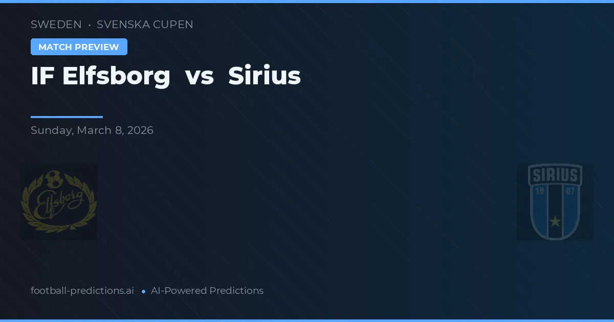 IF Elfsborg vs Sirius — matchtips och förhandstitt