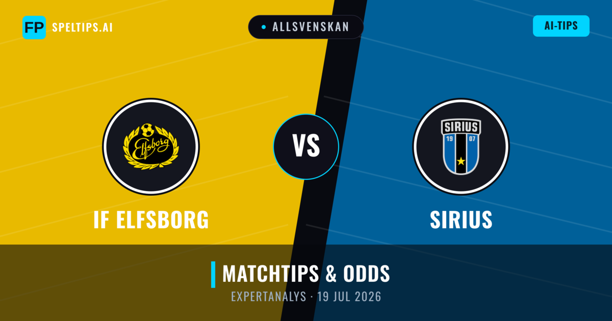 IF Elfsborg vs Sirius — matchtips och förhandstitt