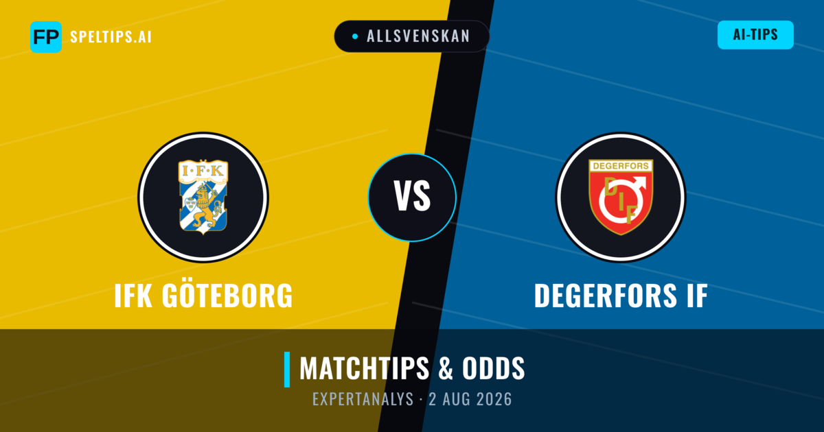 IFK Göteborg vs Degerfors IF — matchtips och förhandstitt