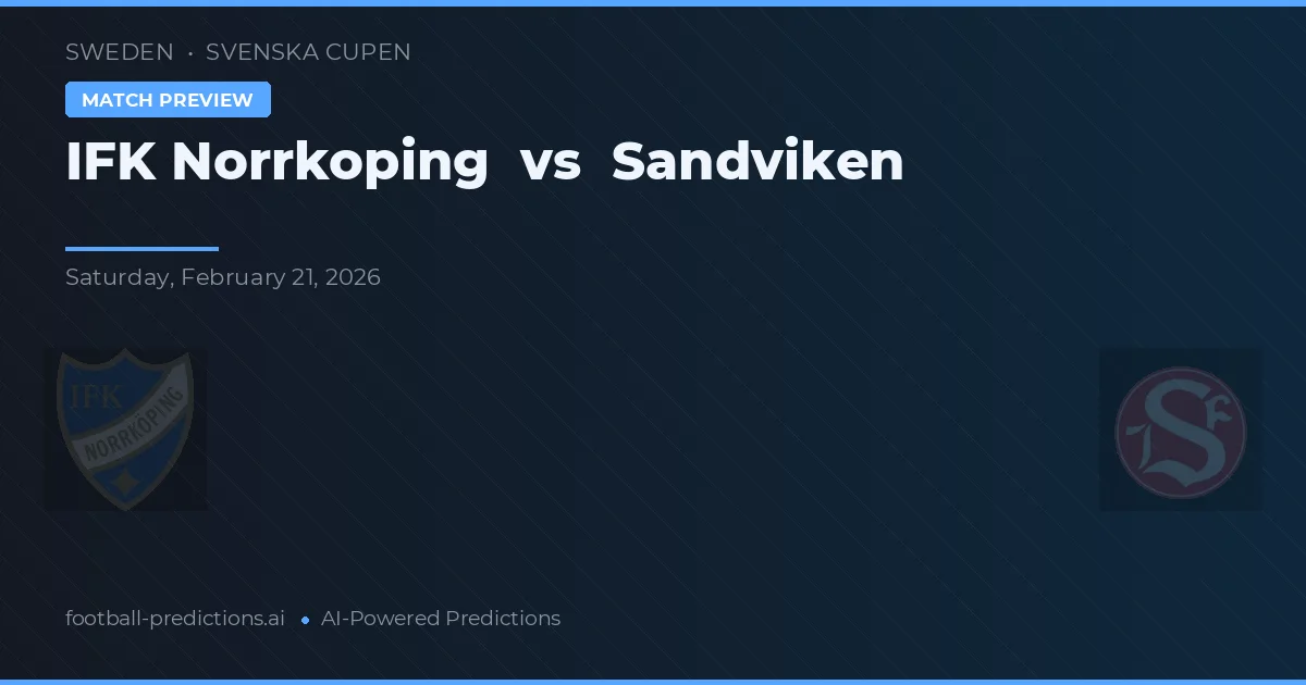 IFK Norrköping vs Sandviken — matchtips och förhandstitt
