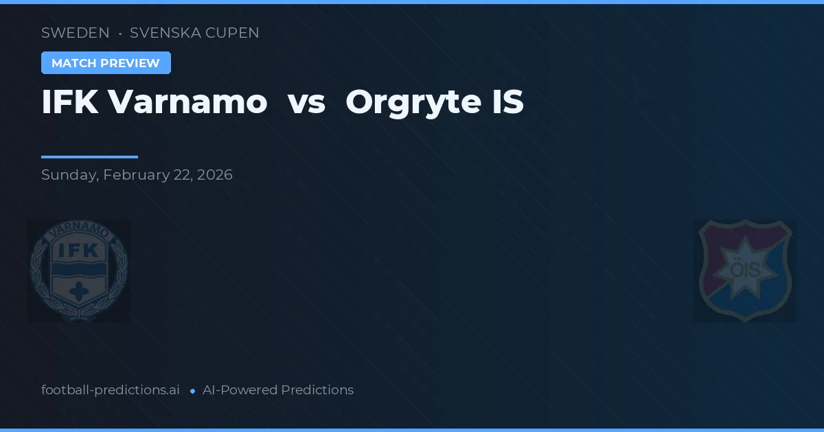 IFK Värnamo vs Örgryte IS — matchtips och förhandstitt