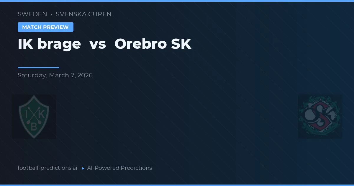 IK Brage vs Örebro SK — matchtips och förhandstitt