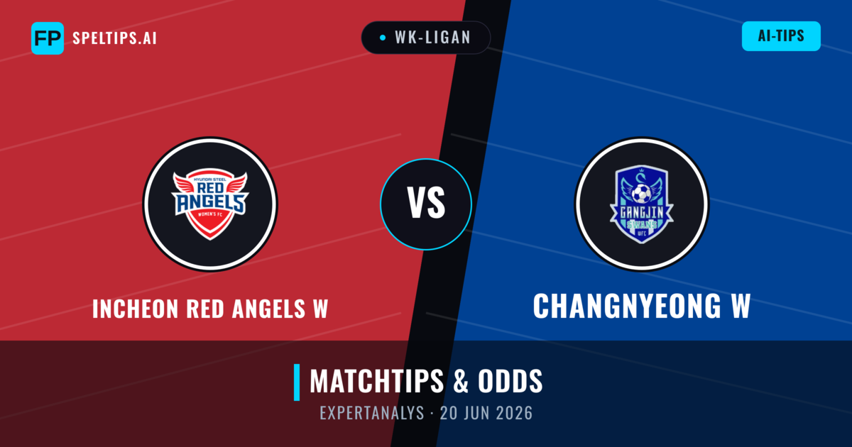Incheon Red Angels W vs Changnyeong W — matchtips och förhandstitt