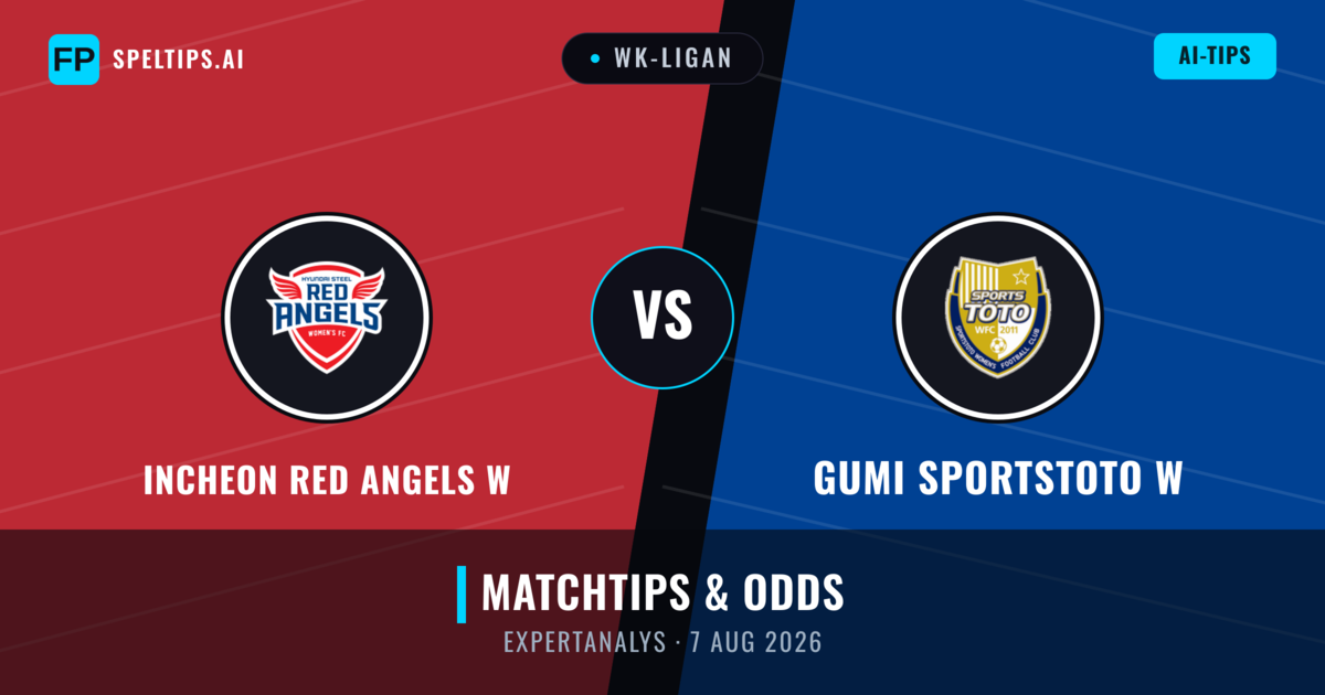 Incheon Red Angels W vs Gumi Sportstoto W — matchtips och förhandstitt