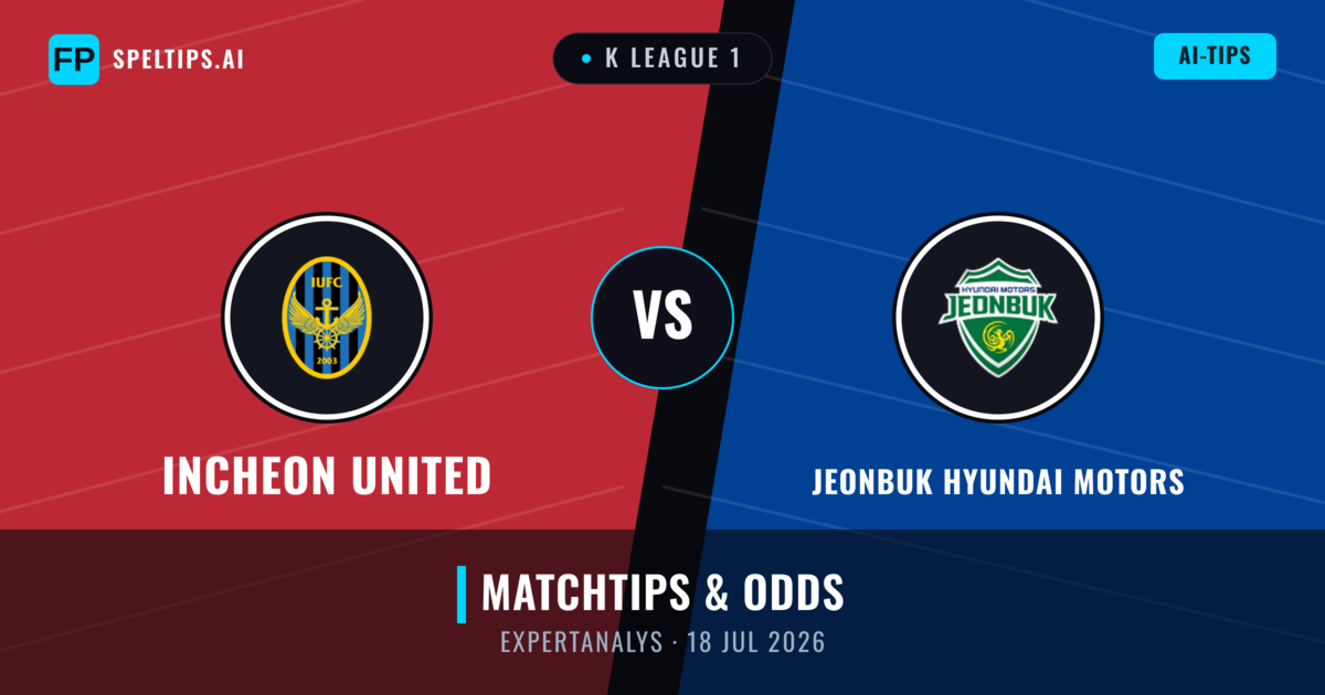 Incheon United vs Jeonbuk Hyundai Motors — matchtips och förhandstitt