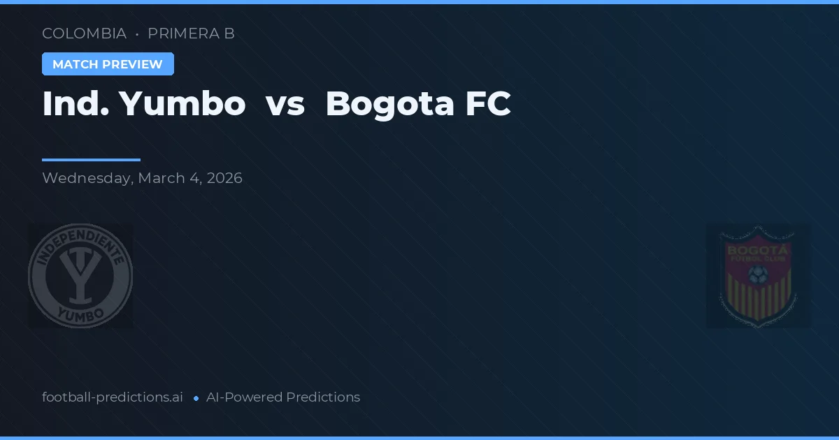Ind. Yumbo vs Bogotá FC — matchtips och förhandstitt