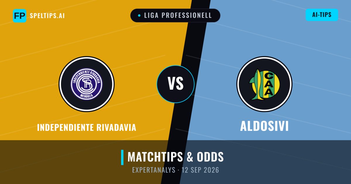 Independiente Rivadavia vs Aldosivi — matchtips och förhandstitt