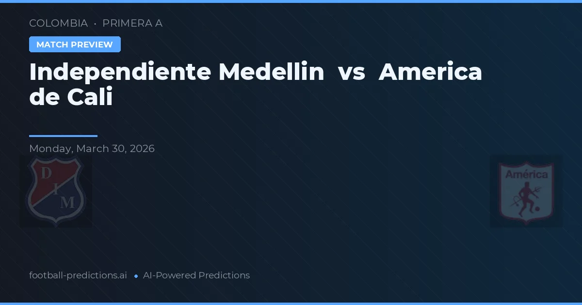 Independiente Medellín vs América de Cali — matchtips och förhandstitt
