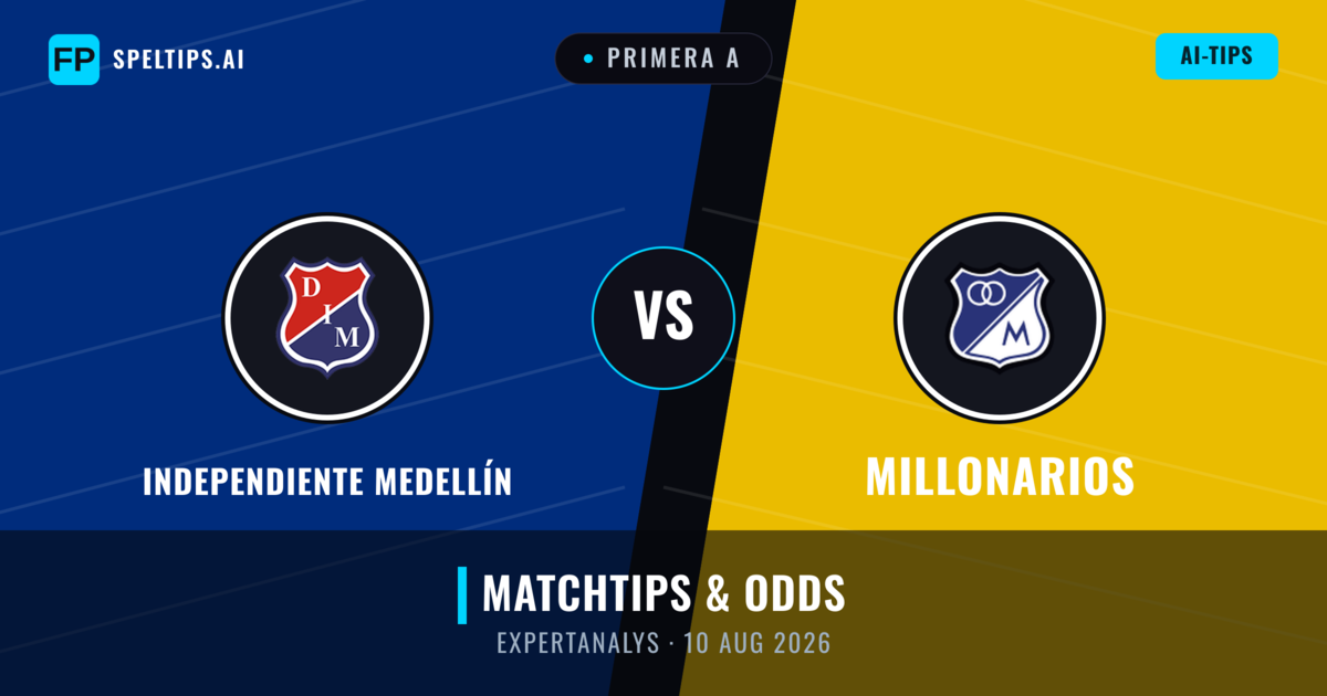 Independiente Medellín vs Millonarios — matchtips och förhandstitt