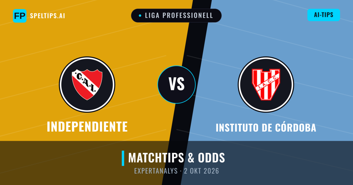 Independiente vs Instituto de Córdoba — matchtips och förhandstitt