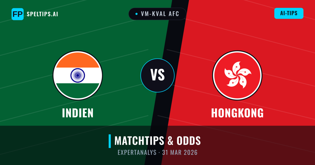 Indien vs Hongkong — matchtips och förhandstitt
