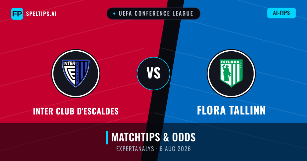 Inter Club d'Escaldes vs Flora Tallinn — matchtips och förhandstitt