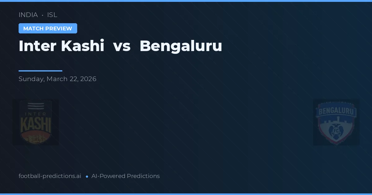 Inter Kashi vs Bengaluru — matchtips och förhandstitt