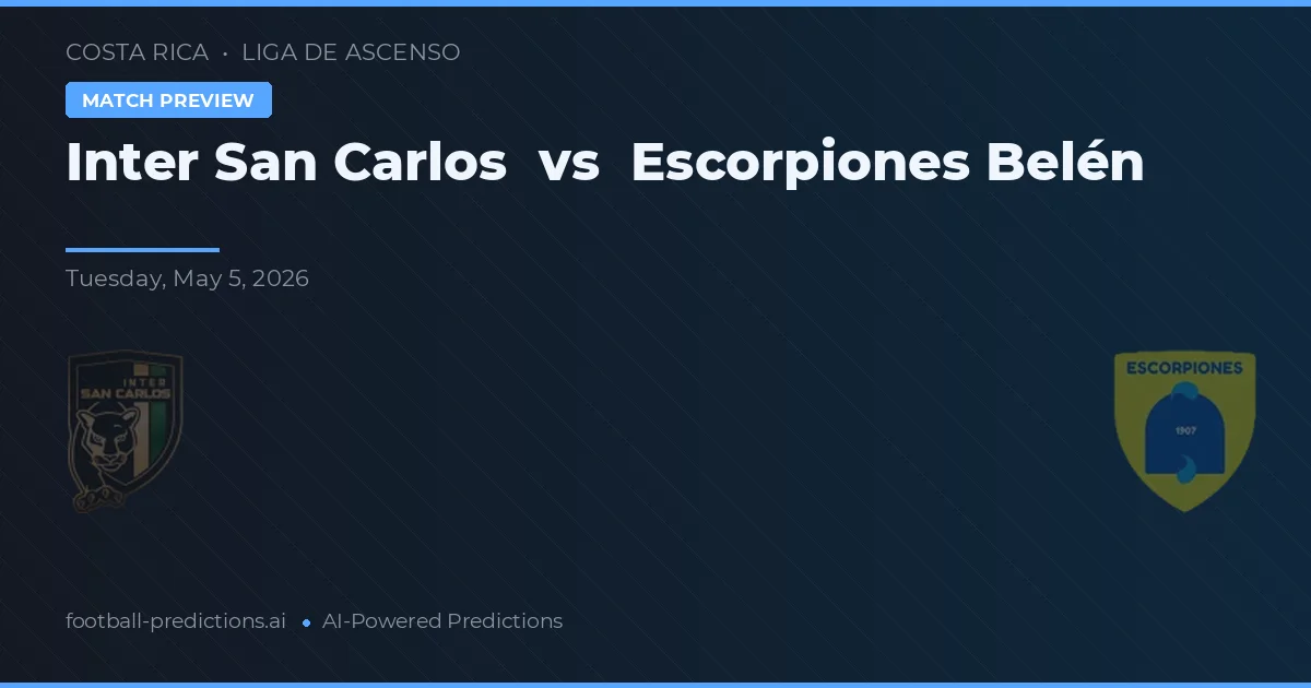 Inter San Carlos vs Escorpiones Belén — matchtips och förhandstitt