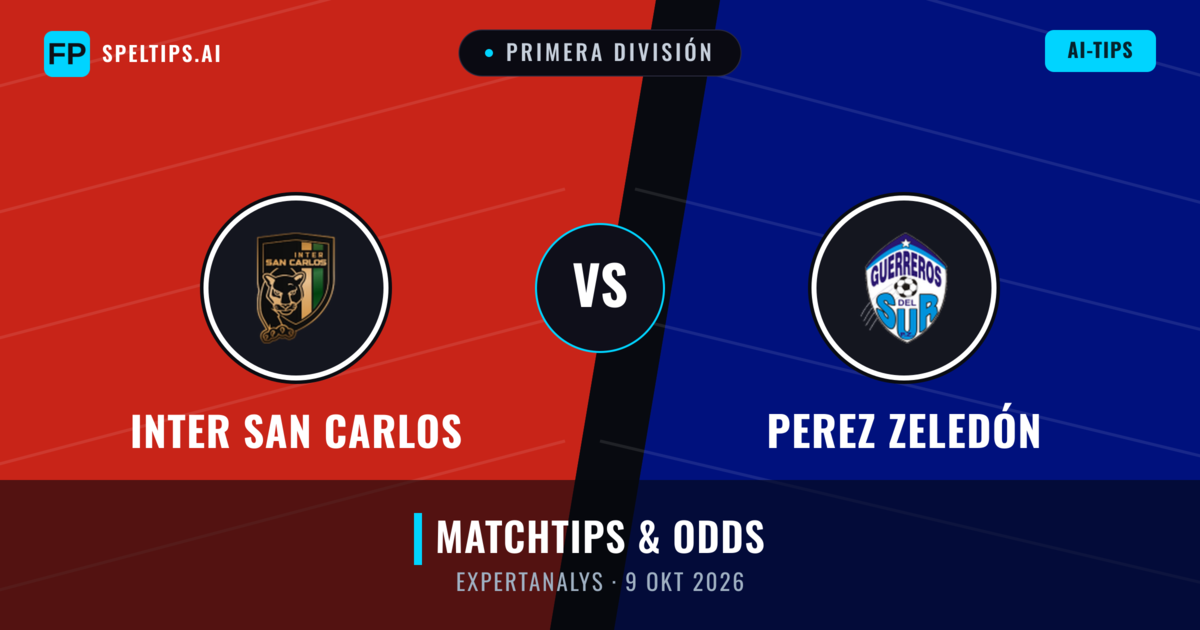 Inter San Carlos vs Perez Zeledón — matchtips och förhandstitt