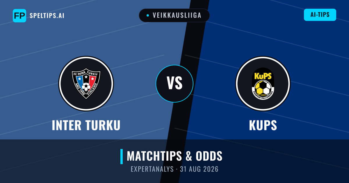 Inter Turku vs KuPS — matchtips och förhandstitt