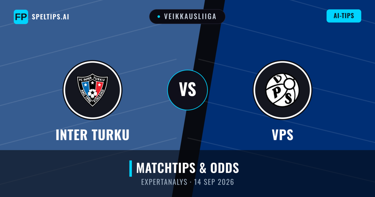 Inter Turku vs VPS — matchtips och förhandstitt