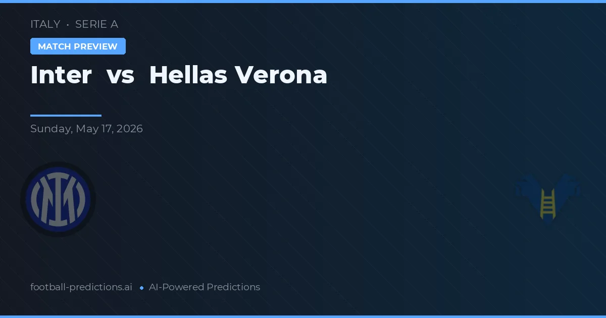 Inter vs Hellas Verona — matchtips och förhandstitt