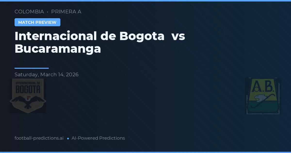 Internacional de Bogotá vs Bucaramanga — matchtips och förhandstitt