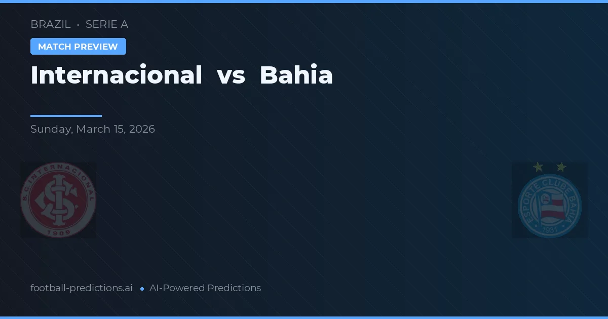Internacional vs Bahia — matchtips och förhandstitt