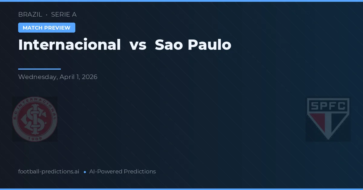 Internacional vs São Paulo — matchtips och förhandstitt