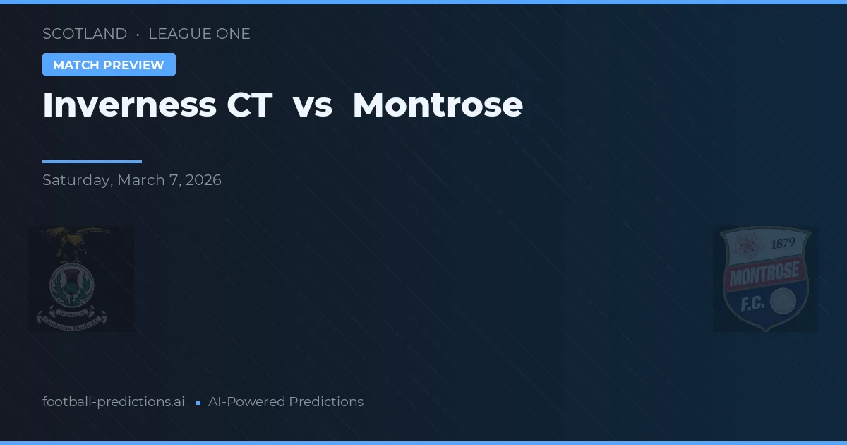 Inverness CT vs Montrose — matchtips och förhandstitt