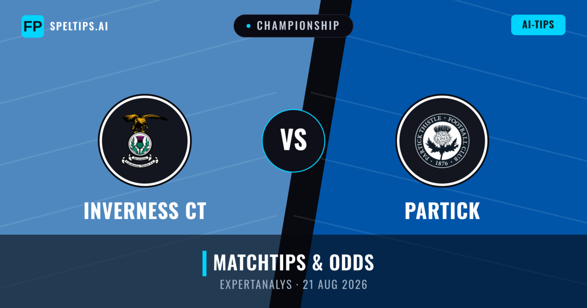Inverness CT vs Partick — matchtips och förhandstitt