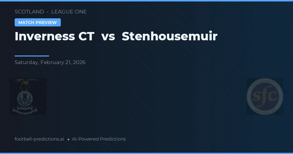 Inverness CT vs Stenhousemuir — matchtips och förhandstitt