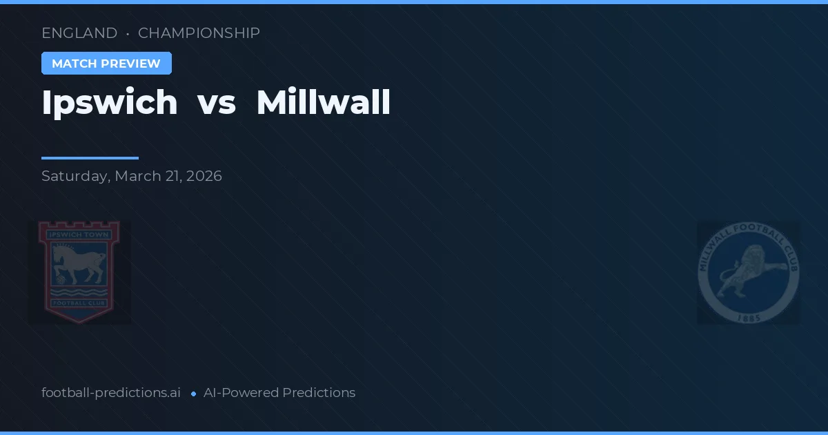 Ipswich vs Millwall — matchtips och förhandstitt