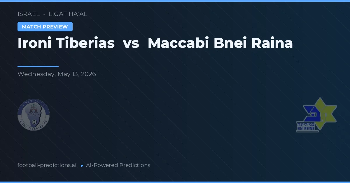 Ironi Tiberias vs Maccabi Bnei Raina — matchtips och förhandstitt