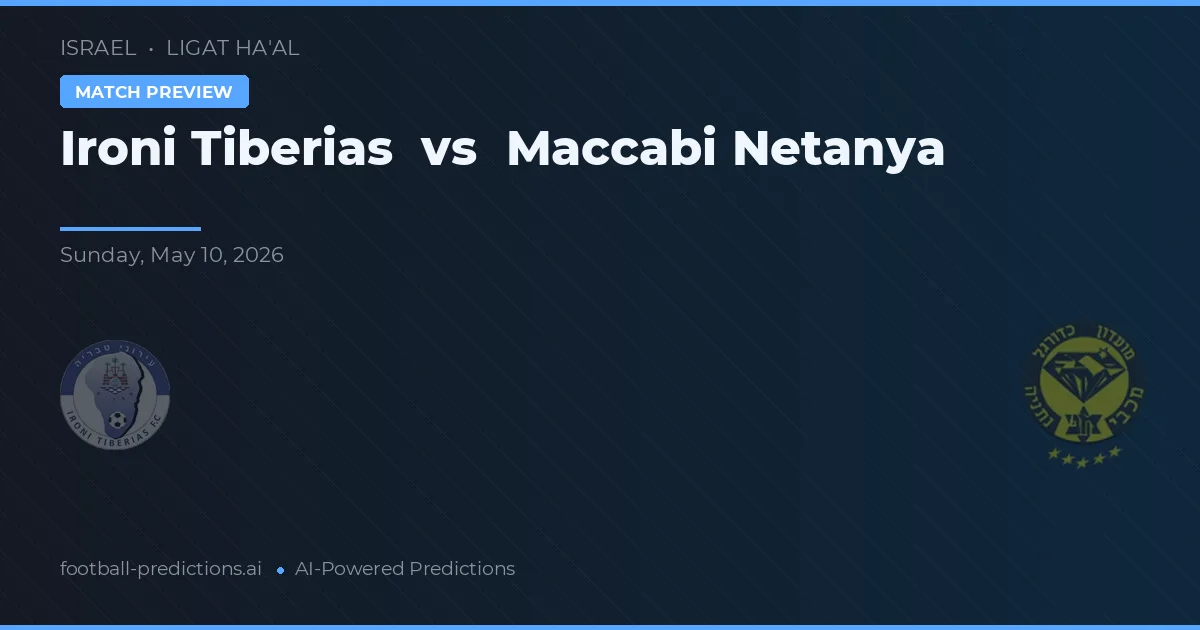 Ironi Tiberias vs Maccabi Netanya — matchtips och förhandstitt