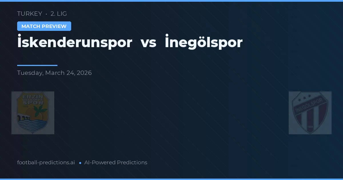 İskenderunspor vs İnegölspor — matchtips och förhandstitt