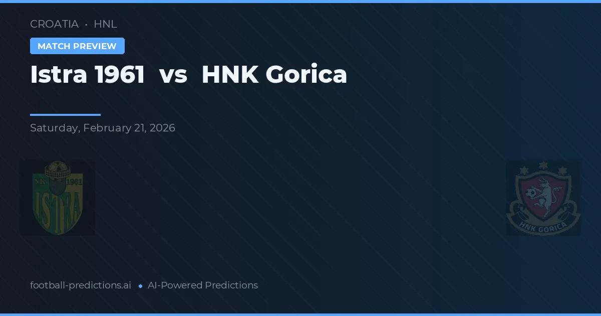 Istra 1961 vs HNK Gorica — matchtips och förhandstitt