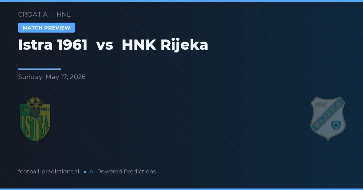 Istra 1961 vs HNK Rijeka — matchtips och förhandstitt