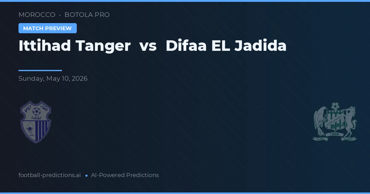 Ittihad Tanger vs Difaa EL Jadida — matchtips och förhandstitt