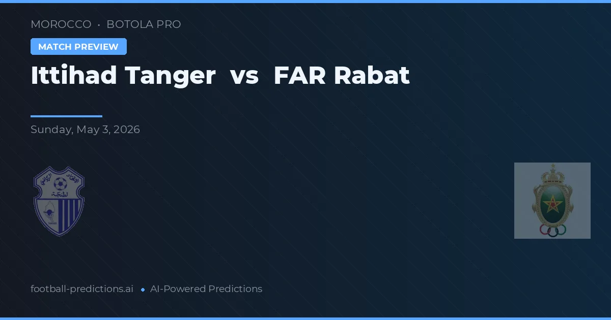 Ittihad Tanger vs FAR Rabat — matchtips och förhandstitt