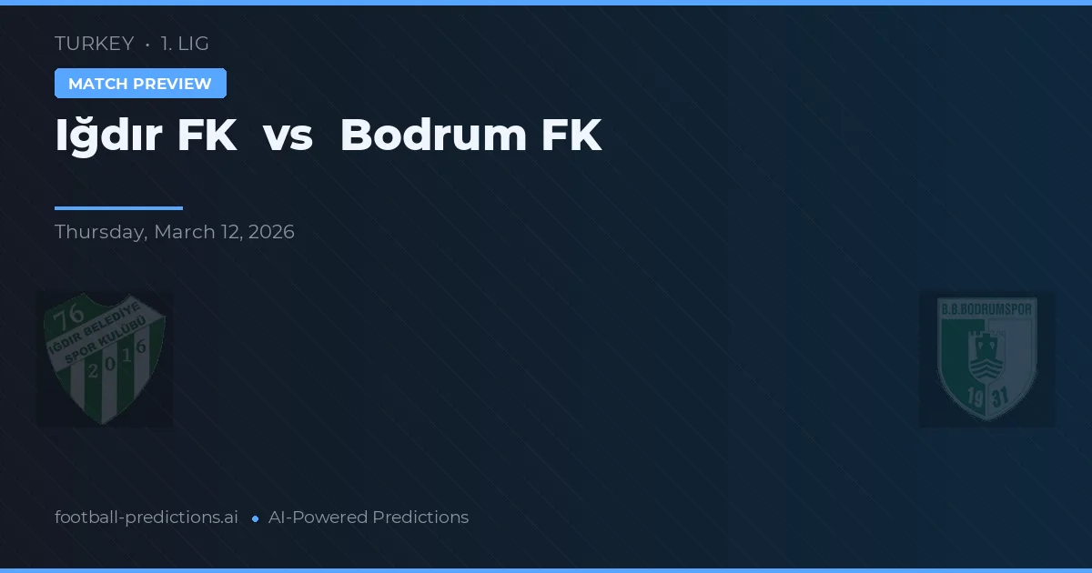Iğdır FK vs Bodrum FK — matchtips och förhandstitt