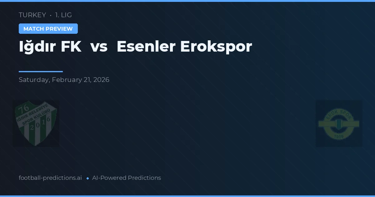 Iğdır FK vs Esenler Erokspor — matchtips och förhandstitt
