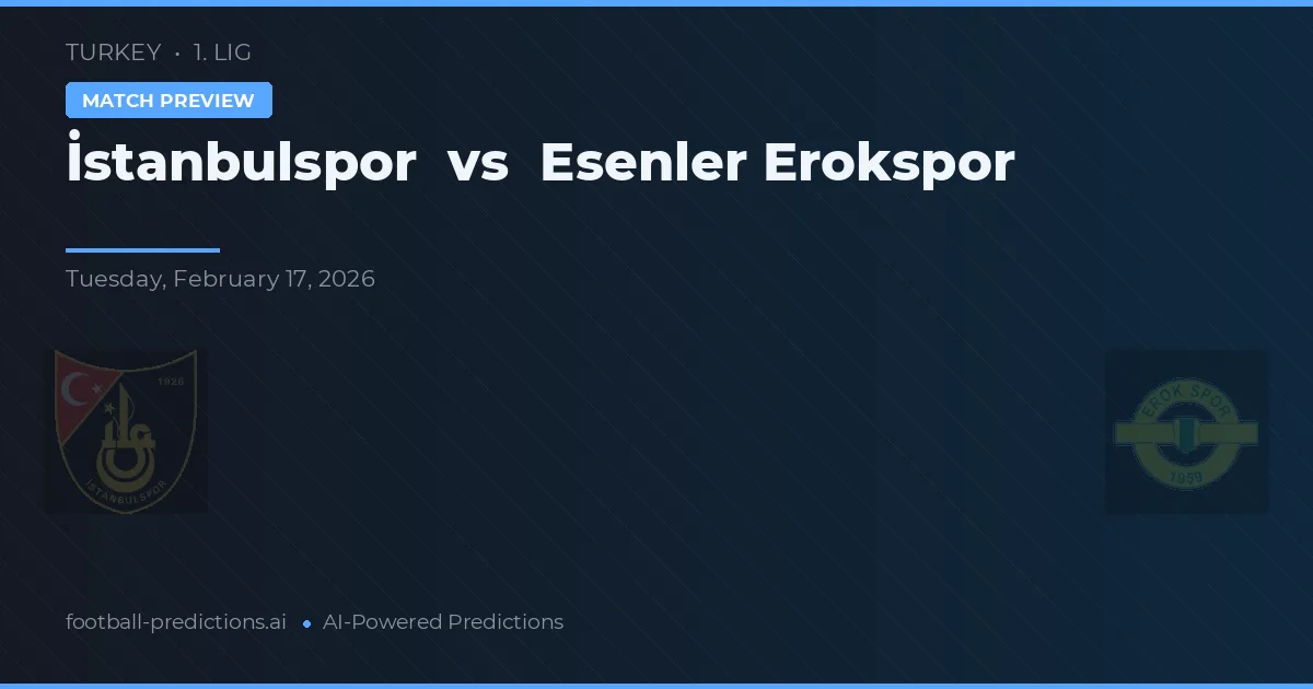İstanbulspor vs Esenler Erokspor — matchtips och förhandstitt