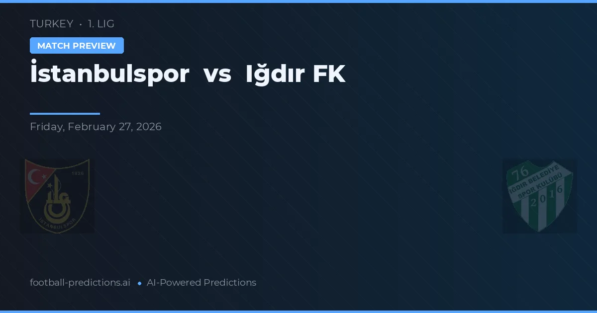 İstanbulspor vs Iğdır FK — matchtips och förhandstitt