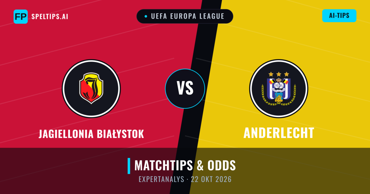 Jagiellonia Białystok vs Anderlecht — matchtips och förhandstitt